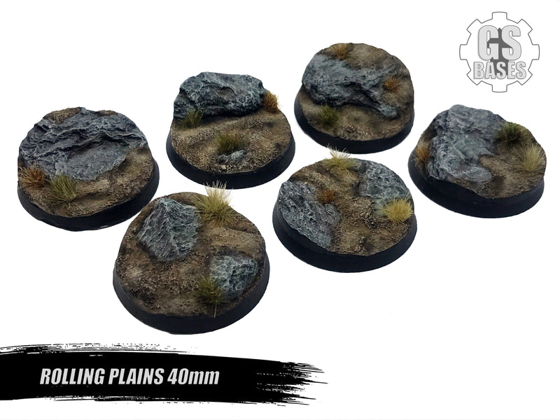 Resin Base - Rolling Plains Round - 40mm (6)