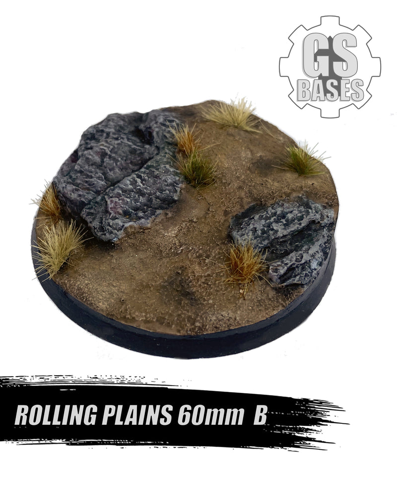 Resin Base - Rolling Plains Round - 60mm (1B)