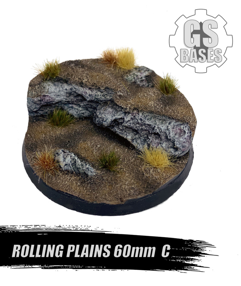 Resin Base - Rolling Plains Round - 60mm (1C)