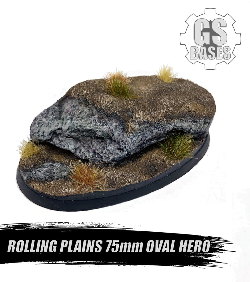 Resin Base - Rolling Plains Oval - 75x42mm Hero (1)