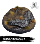Resin Base - Rolling Plains Round - 80mm (1A)