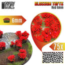 Blossom Tufts - 6mm - Red Flowers