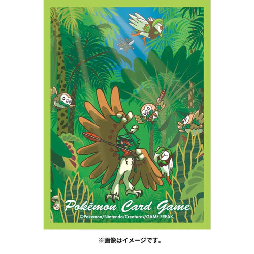 Pokemon Centre Rowlet Decidueye Grass 64 Art Sleeves - Japanese Import