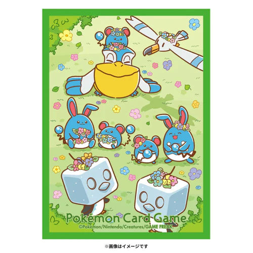Pokemon Centre Marill Eiscue Flower Party 64 Art Sleeves - Japanese Import