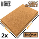 Cork Sheet in 3mm x2