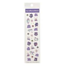 Pokémon Centre Sticker Set Gengar Ditto Ponyta Purple Art - Japanese Import
