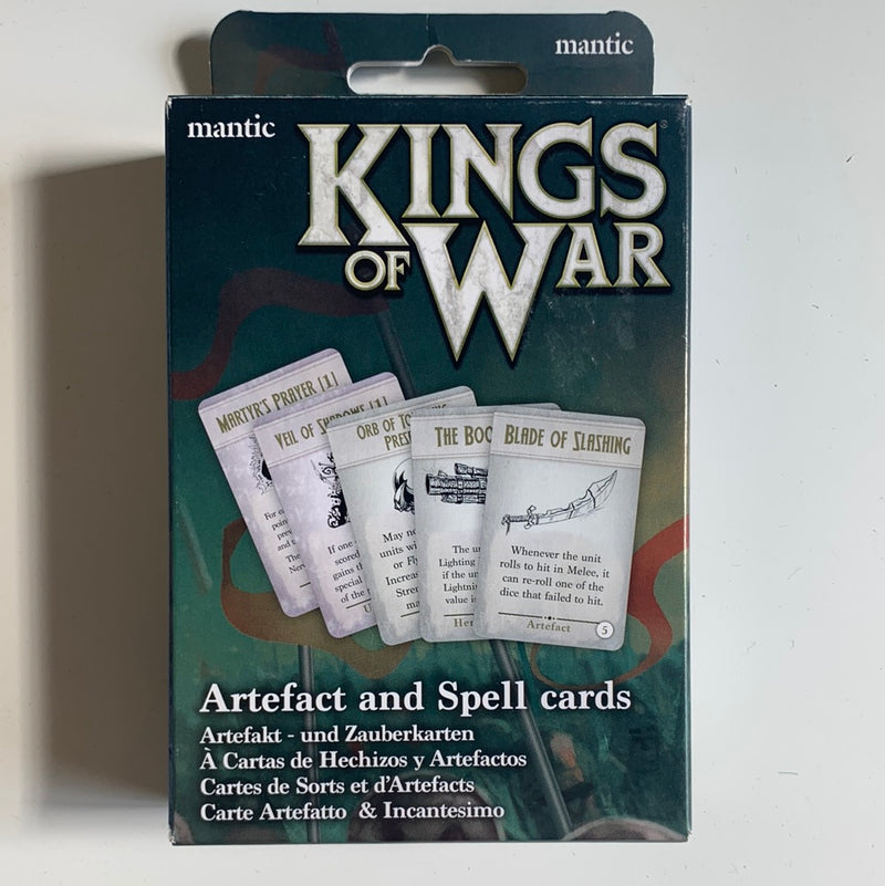 Kings of War Artefact and Spell Cards (BB434)