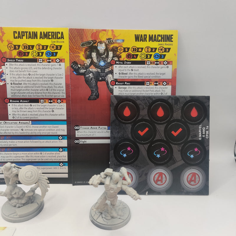 Marvel Crisis Protocol Captain America and Warmachine BF078