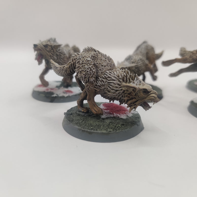 Warhammer 40k Space Wolves Fenrisian Wolves - Painted AT144