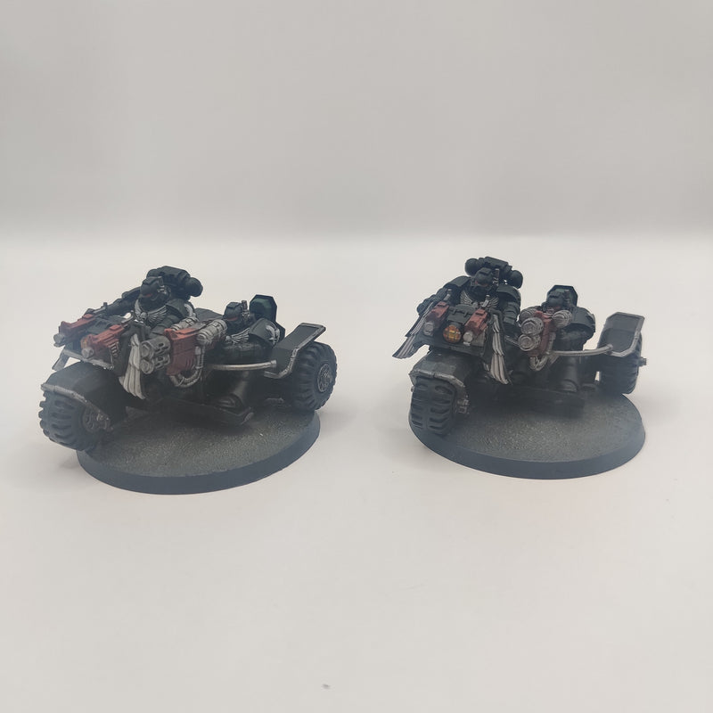 Warhammer 40k Dark Angels Ravenwing Attack Bikes x2 - Painted AO033