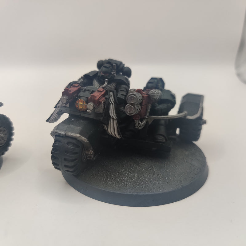 Warhammer 40k Dark Angels Ravenwing Attack Bikes x2 - Painted AO033