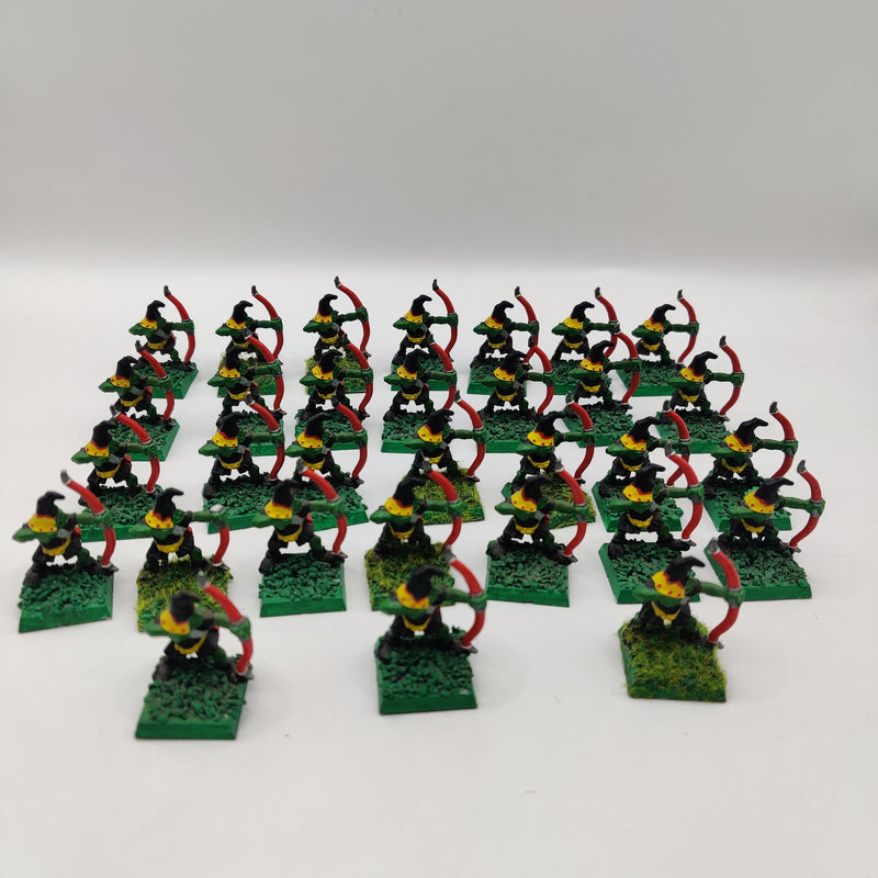 Warhammer the Old World Goblin Archers x30 - Painted AT162