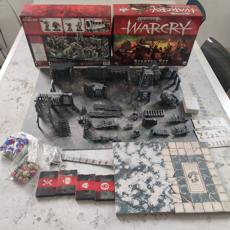 Warcry Terrain and Board Bundle including Barricades and Ruins AV208