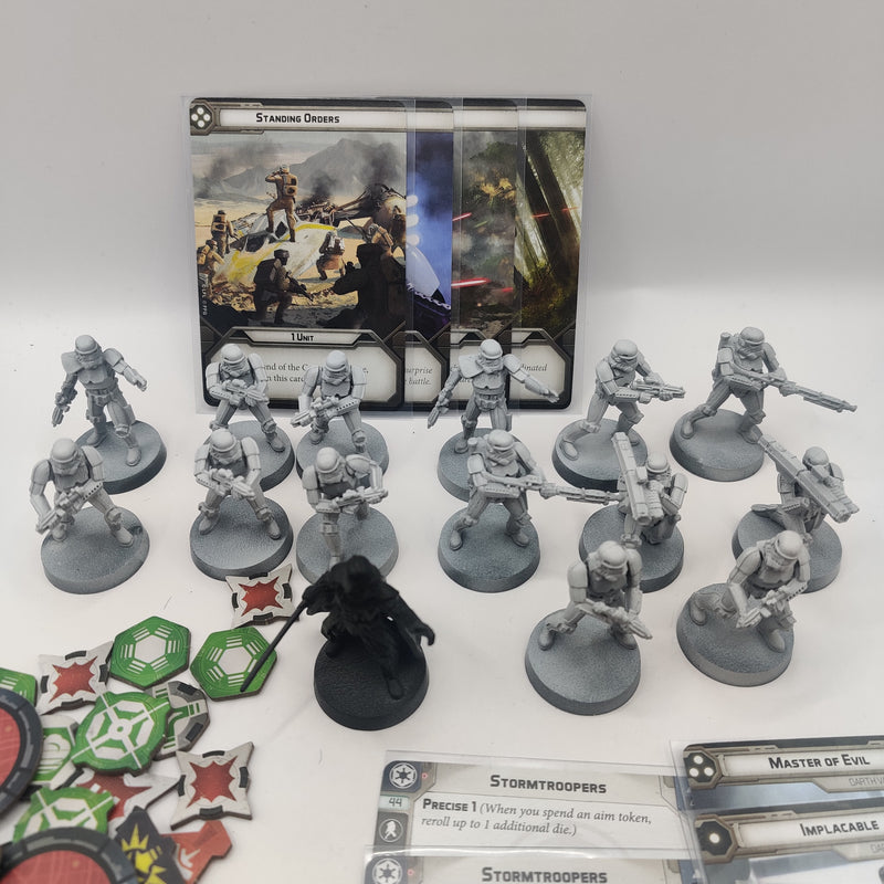 Star Wars Legion Imperial Storm Troopers and Darth Vader - inc Cards BA183