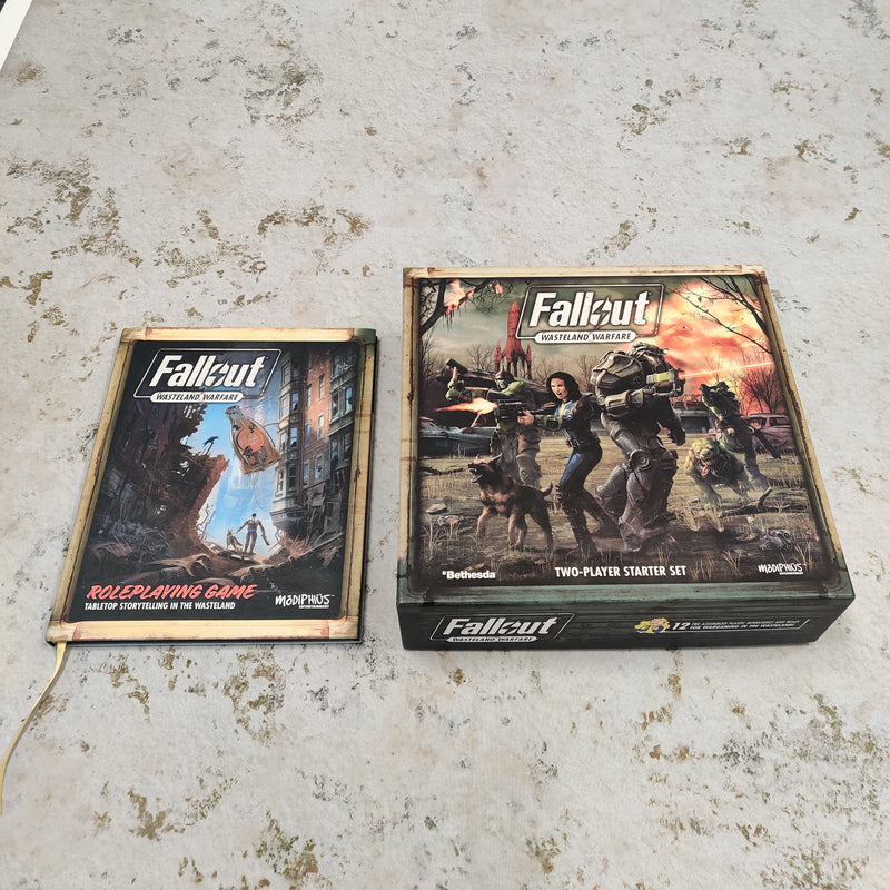 Fallout Wasteland Warfare Starter set and RPG book AY331