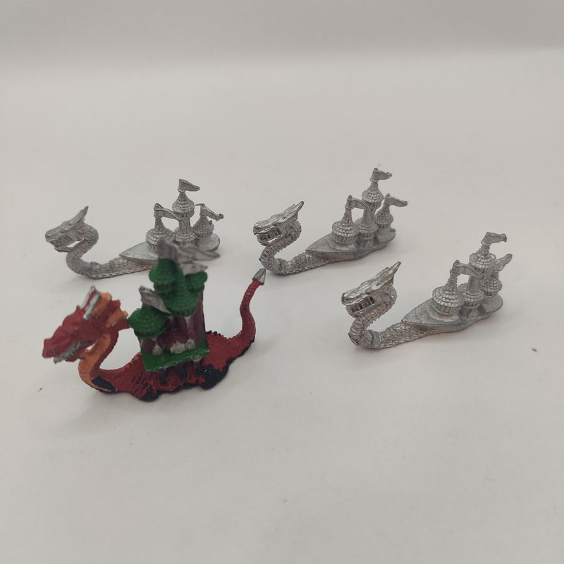 Warhammer Man O'War Dark Elf Doomreavers x3 and Death Fortress AO012