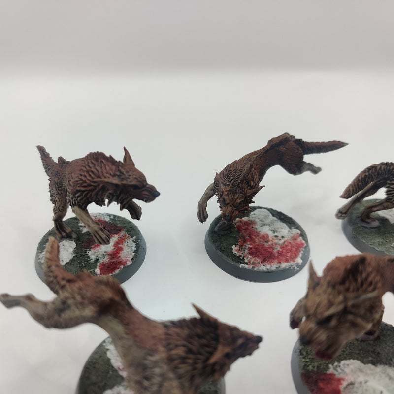 Warhammer 40k Space Wolves Fenrisian Wolves - Painted AZ236