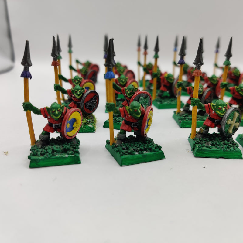 Warhammer the Old World Goblin Spearmen x30 - Painted AW169