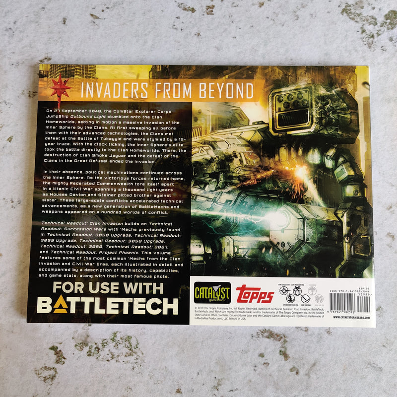 Battletech Technical Readout Clan Invasion AS285