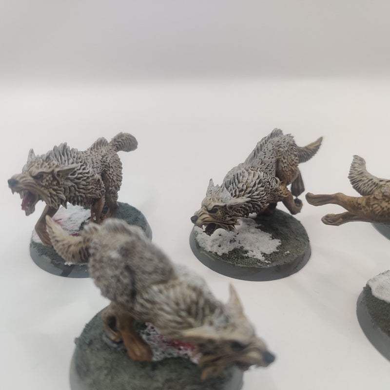 Warhammer 40k Space Wolves Fenrisian Wolves - Painted AT144