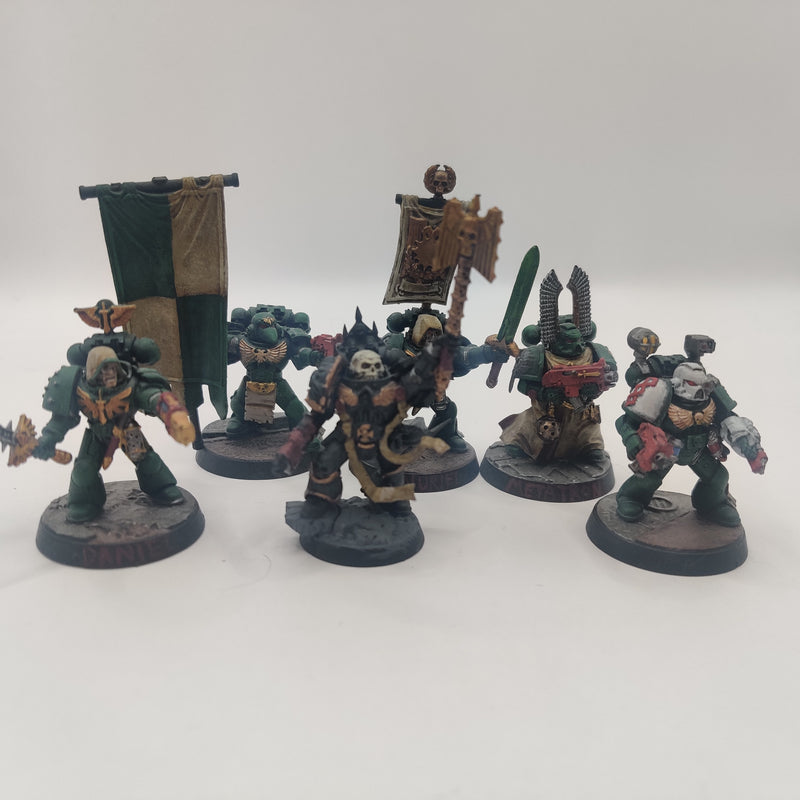 Warhammer 40k Dark Angels Command Squad and Chaplain - Painted AQ004