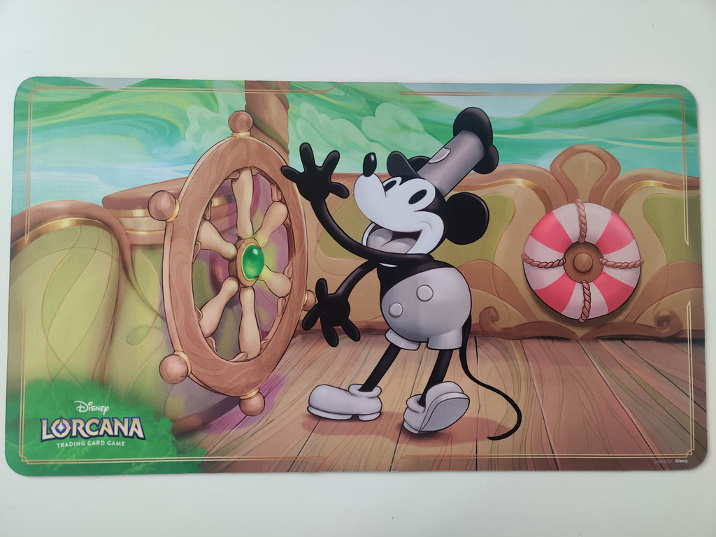 Disney Lorcana Steamboat Pilot Mickey Mouse Playmat