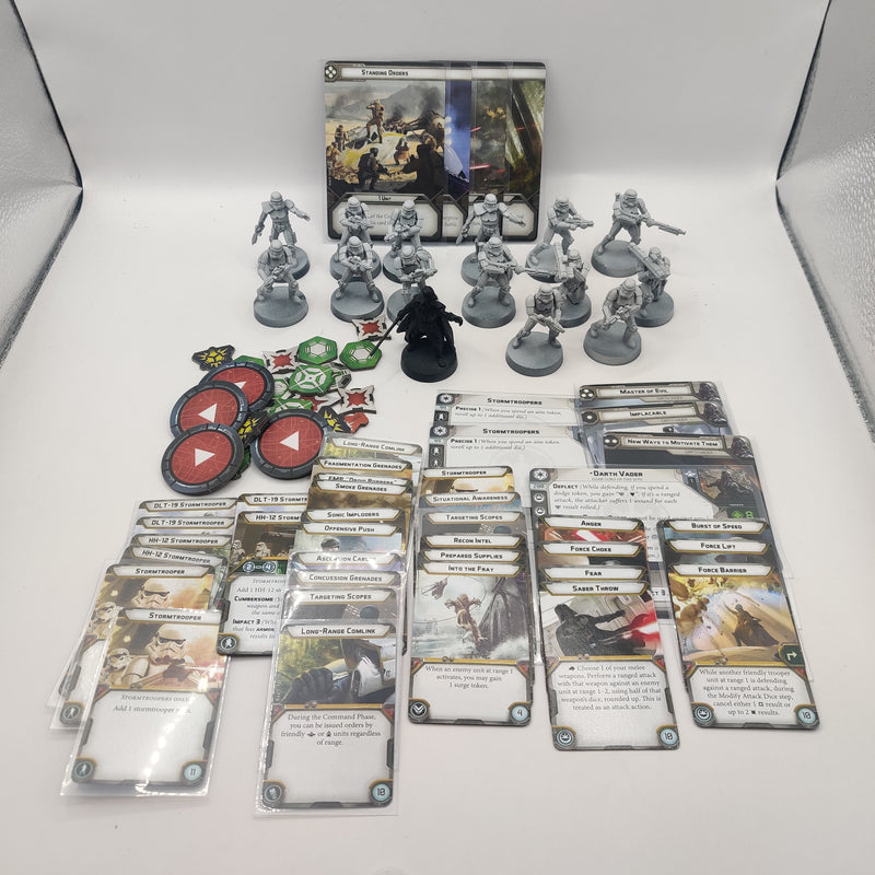 Star Wars Legion Imperial Storm Troopers and Darth Vader - inc Cards BA183