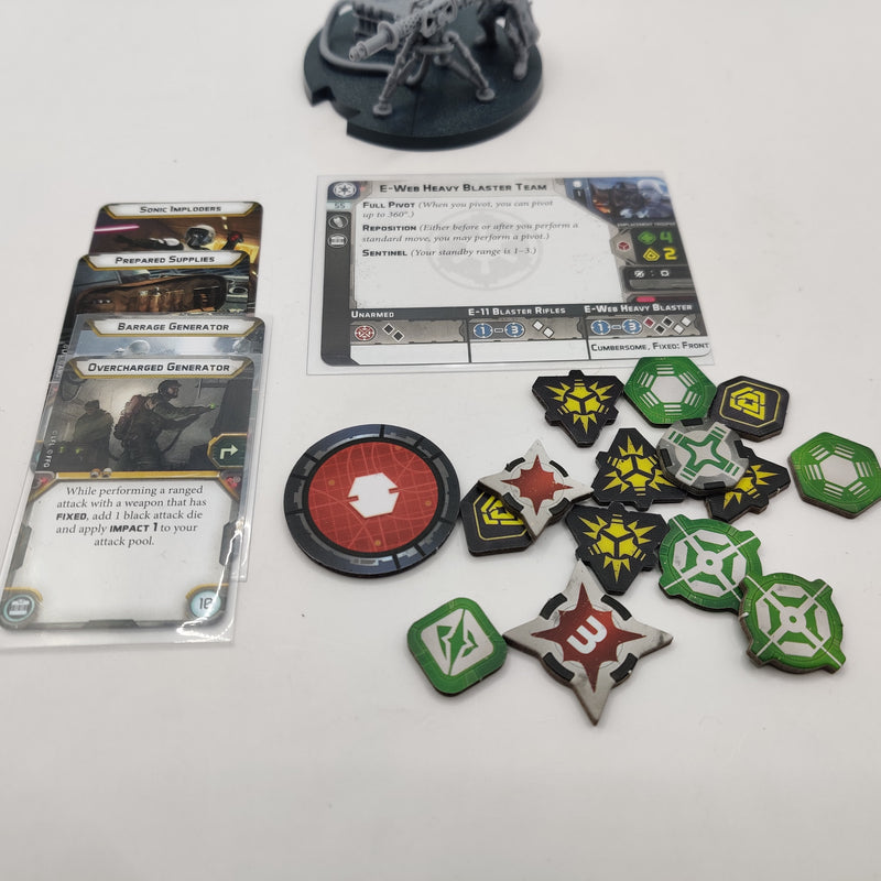 Star Wars Legion Empire E-Web Heavy Blaster Team - inc Cards AI169