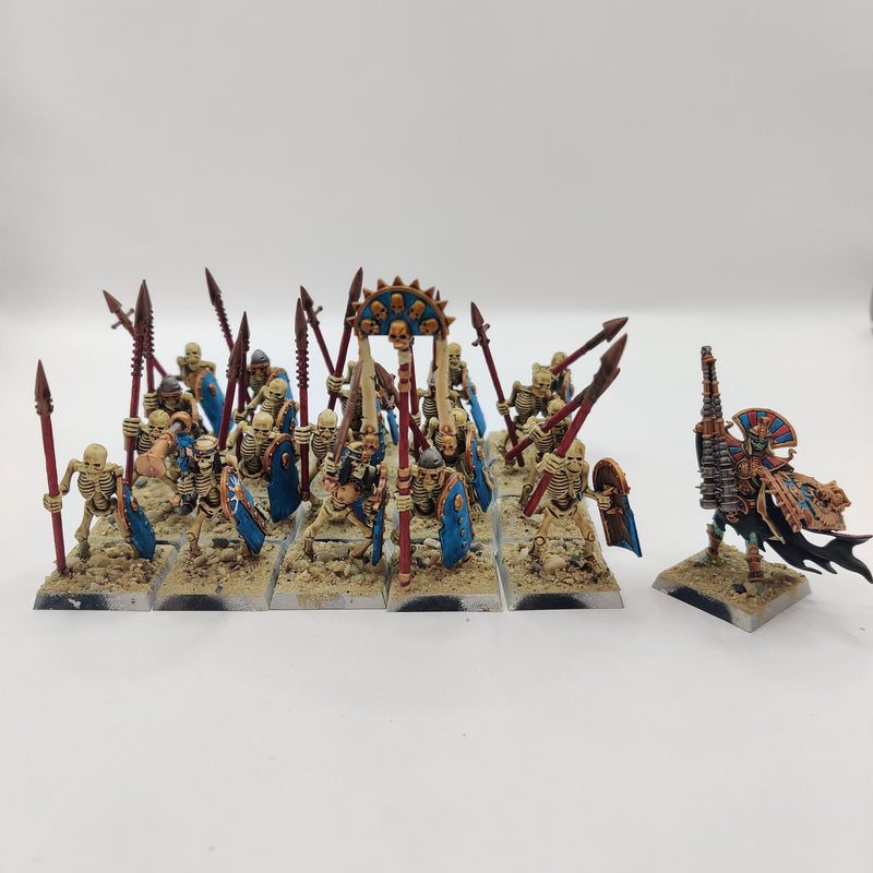 Tomb Kings of Khemri Skeleton Warriors and Tomb King - Painted AT098