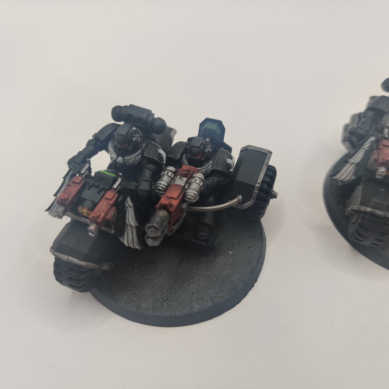 Warhammer 40k Dark Angels Ravenwing Attack Bikes x2 - Painted AO033