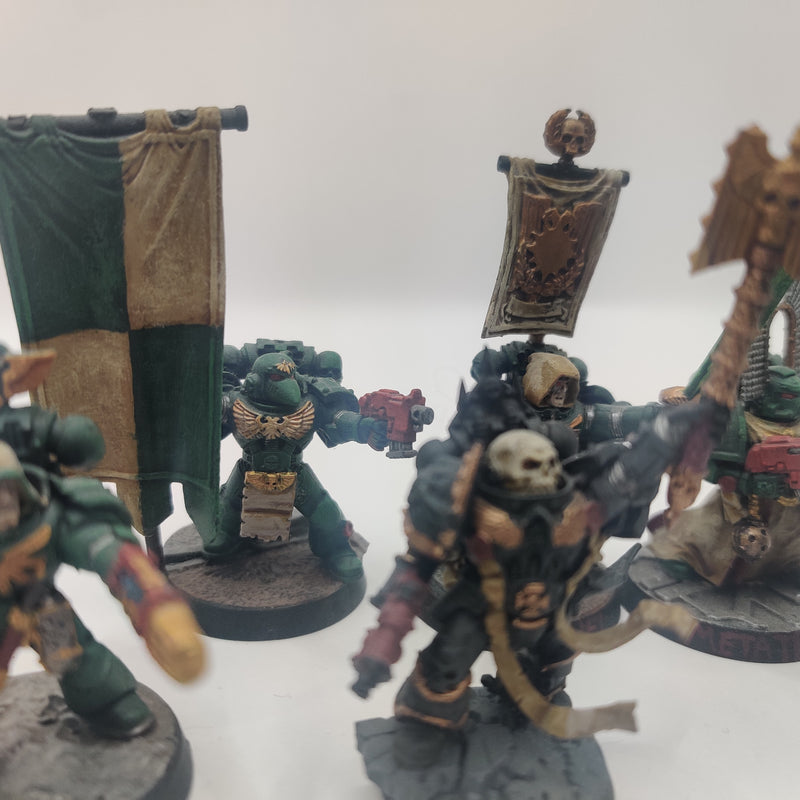 Warhammer 40k Dark Angels Command Squad and Chaplain - Painted AQ004