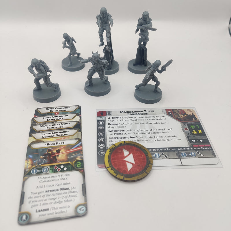 Star Wars Legion Shadow Collective Mandalorian Super Commandos AT188