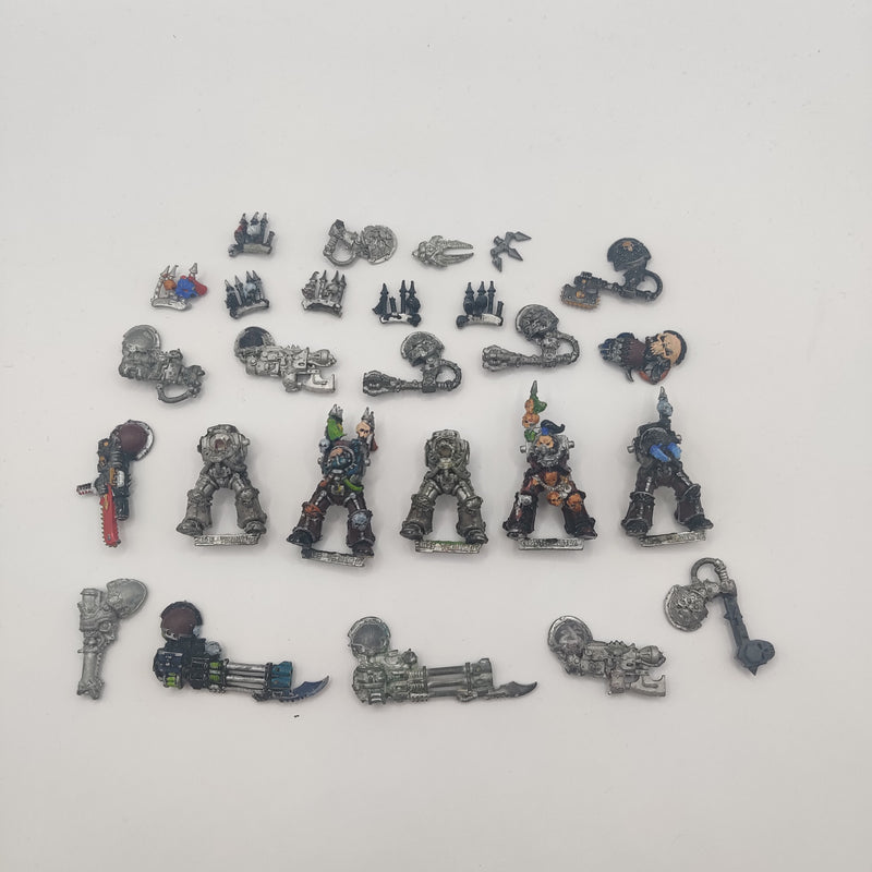 Warhammer 40k Chaos Space Marine Terminators + Bitz - Metal BA094