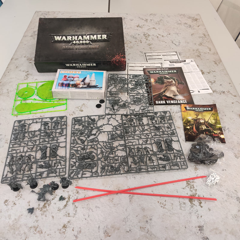 Warhammer 40k Dark Vengeance Box Set - incomplete including Paints and Tools Set AV093