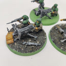 Warhammer 40k Astra Militarum Cadian Heavy Weapon Squad - Heavy Bolters x3 - Painted AI197