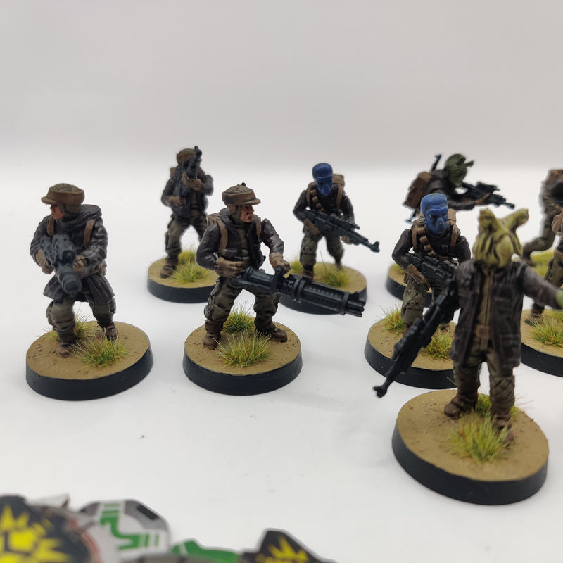 Star Wars Legion Rebel Troopers with Upgrades - Painted inc Cards AL040