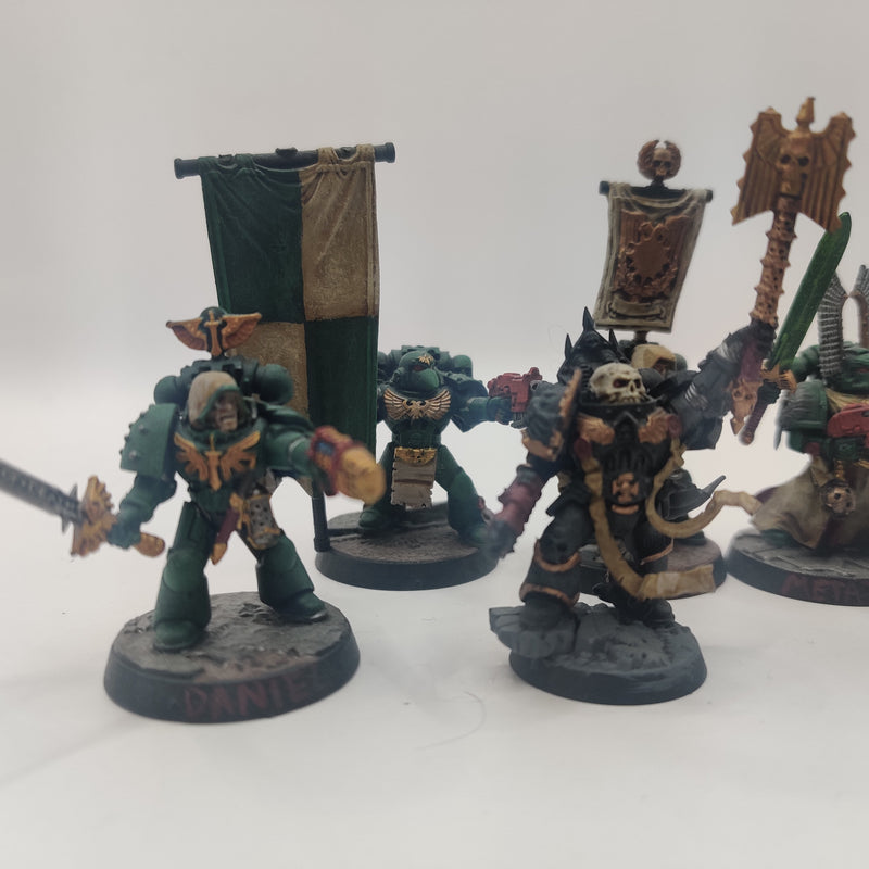 Warhammer 40k Dark Angels Command Squad and Chaplain - Painted AQ004