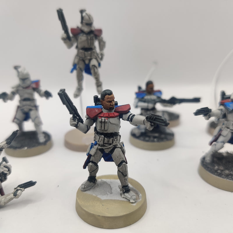 Star Wars Legion Clone Captain Rex and ARC Troopers - Painted - with Cards AD017