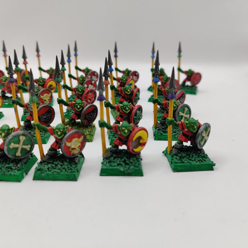 Warhammer the Old World Goblin Spearmen x30 - Painted AW169