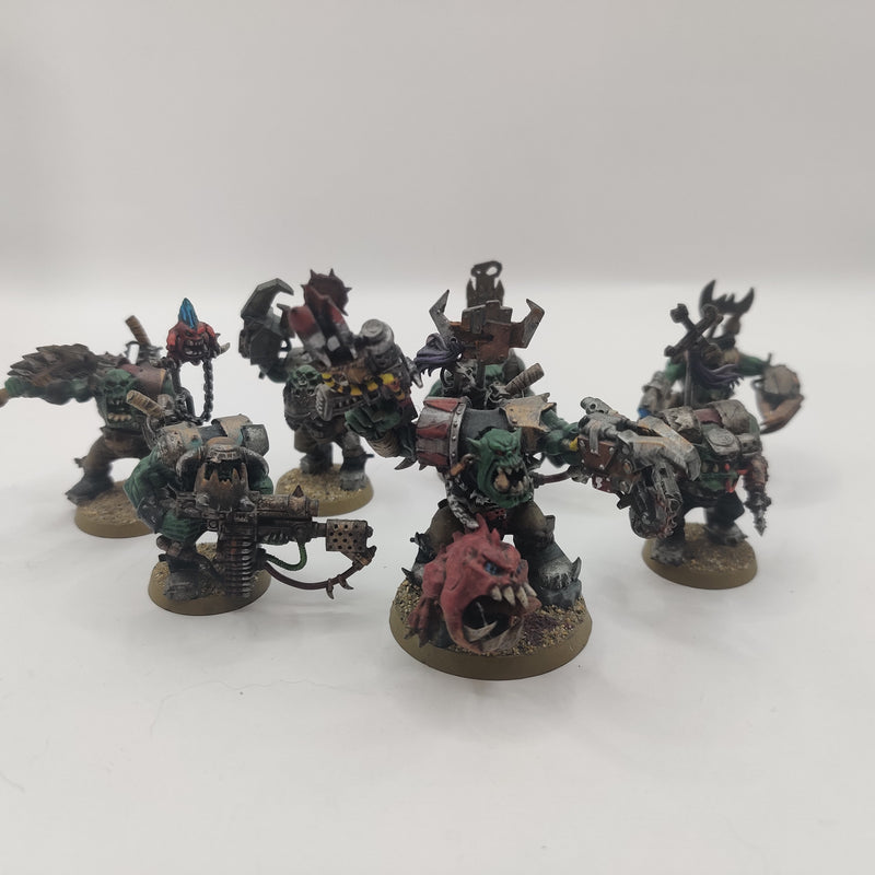 Warhammer 40k Ork Warboss and Nobz - Painted AI276