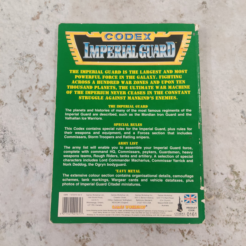 Warhammer 40k 2nd Edition Codex Imperial Guard AV062