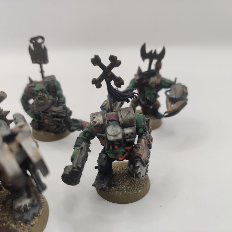 Warhammer 40k Ork Warboss and Nobz - Painted AI276