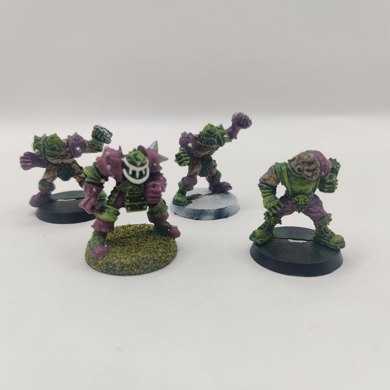 Blood Bowl 2nd Edition Chaos Warriors x4 - Painted - OOP Metal AL007