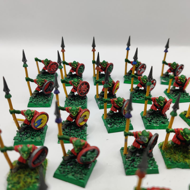 Warhammer the Old World Goblin Spearmen x30 - Painted AW169