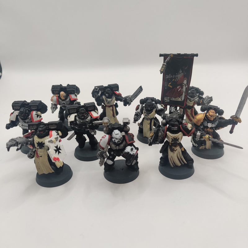 Warhammer 40k Black Templar Command Squad and Vanguard Veterans - Painted AI286