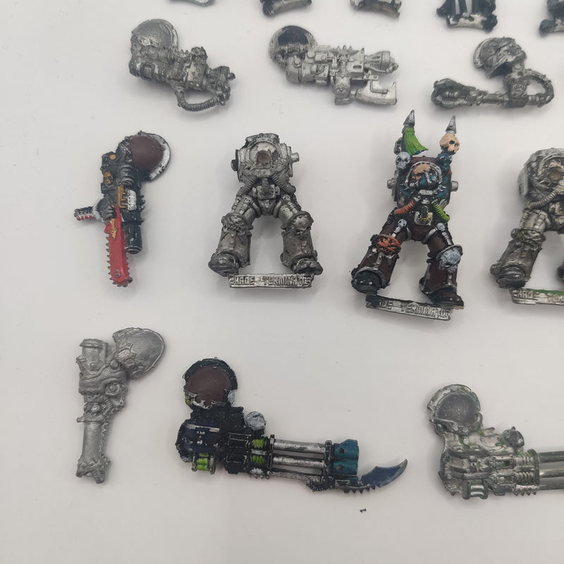 Warhammer 40k Chaos Space Marine Terminators + Bitz - Metal BA094