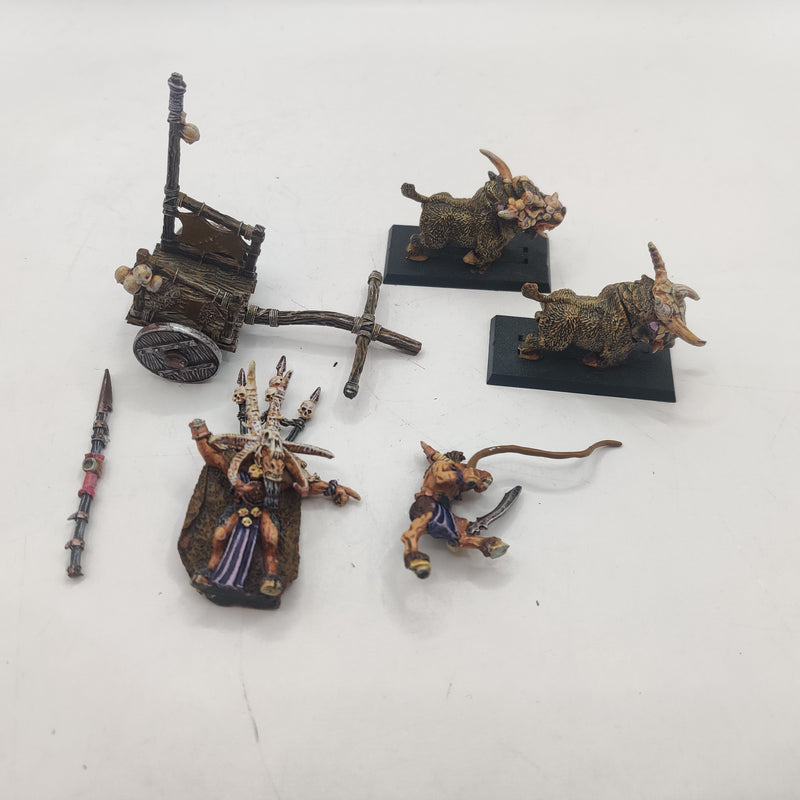 Warhammer The Old World Beastman Lord on Tuskgor Chariot Well Painted AD014-0314