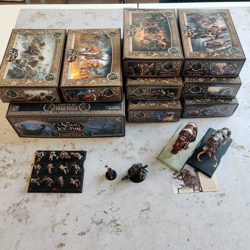 A Song of Ice and Fire Free Folk Starter and 10+ Expansions - Well Painted AA200