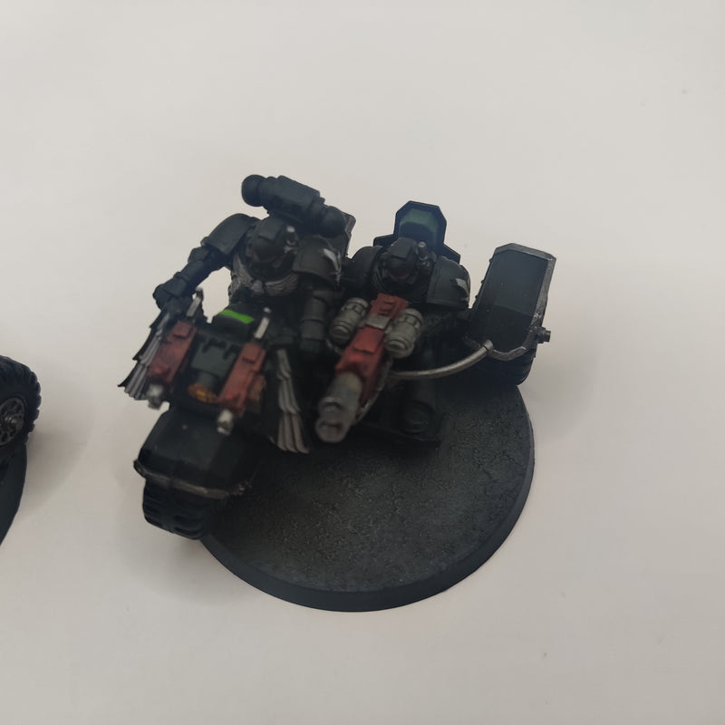 Warhammer 40k Dark Angels Ravenwing Attack Bikes x2 - Painted AO033