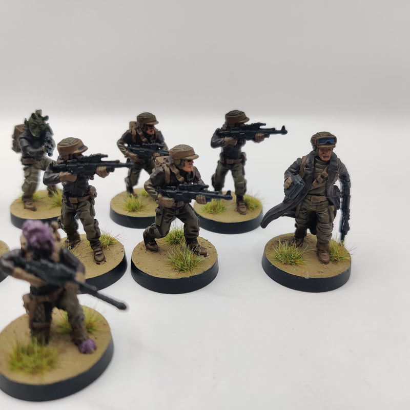 Star Wars Legion Rebel Troopers with Upgrades - Painted inc Cards AL040